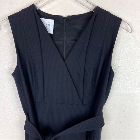 Akris Black Belted Career Business Dress Size 6 - Picture 2 of 10